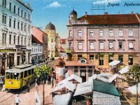 Pejačevićev trg (današnji Britanski trg), oko 1915. godine